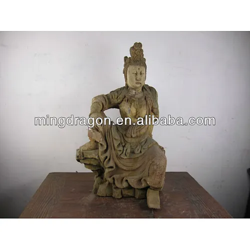 chinese antique wooden buddha statu