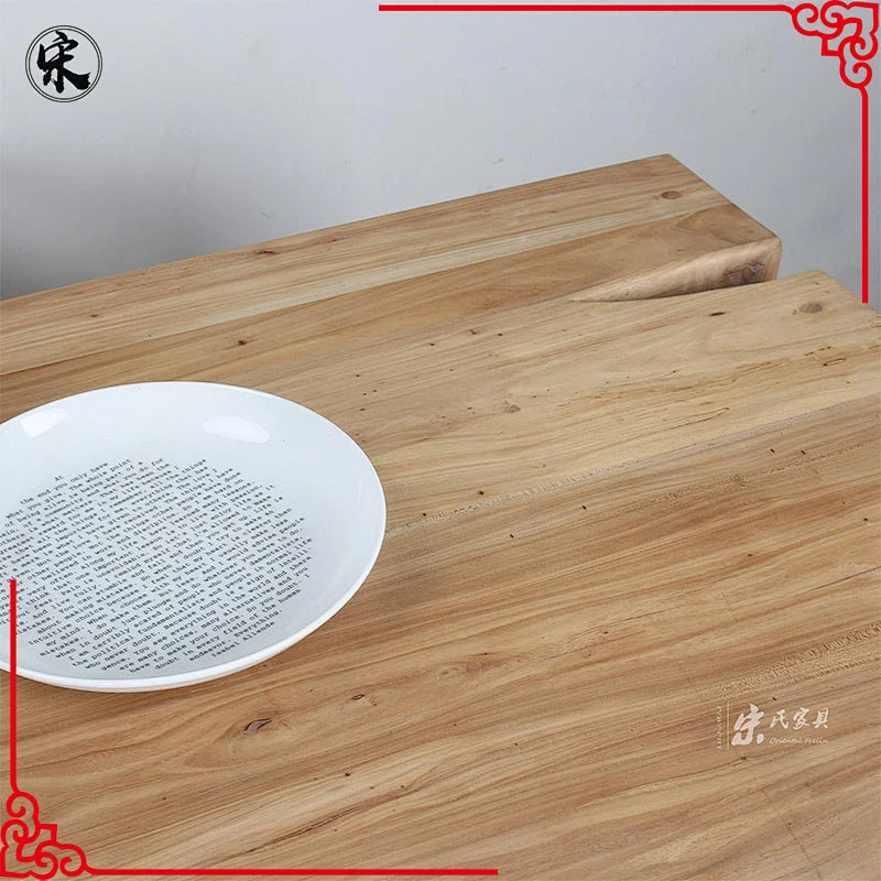 Chinese antique style recycle solid natural wooden office furniture computer desk