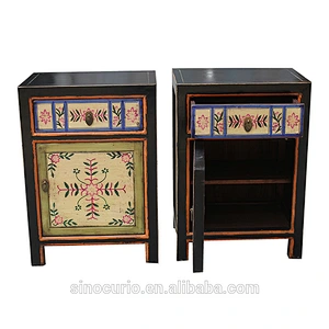Oriental reproduction hand paint bedside table wholesale furniture in China