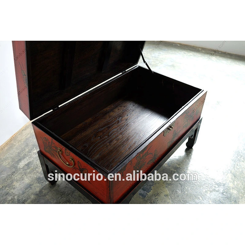 Antique Reclaimed Wood Chest Coffee Table