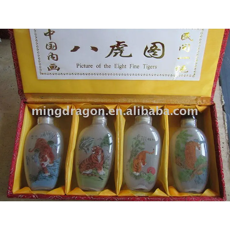 Chinese Old Glass Painting Snuff Bottle