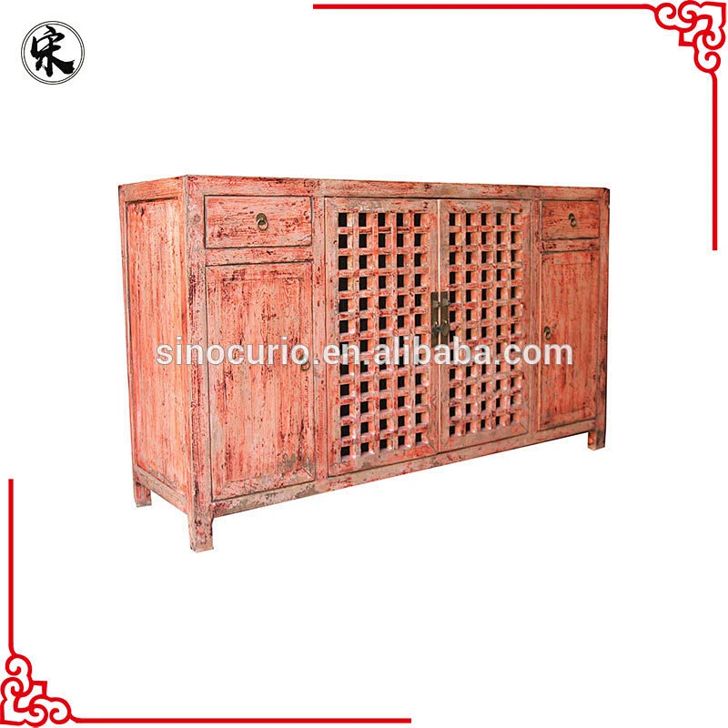 Chinese old classical rustic furniture- reproduction shabby chic cabinet