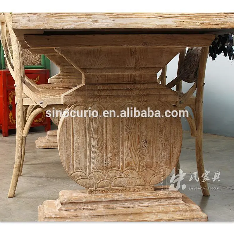 Solid Wood Wood Style and Dining Room Furniture Type rustic wooden dining table rustic furniture dining table design