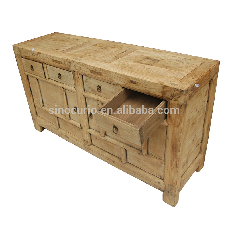 Chinese antique reclaimed wood natural sideboard cabinet furniture
