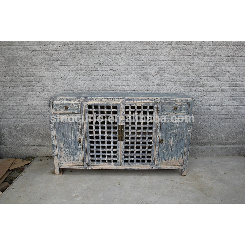 wholesale furniture china buffet cabinet with lattice wooden door