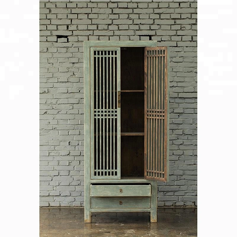Wooden reclaimed antique vintage Chinese cheap display furniture cabinet