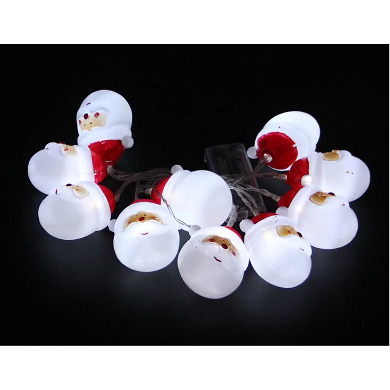A string of LED Santa lights