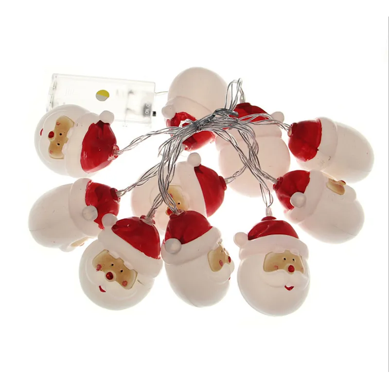 A string of LED Santa lights