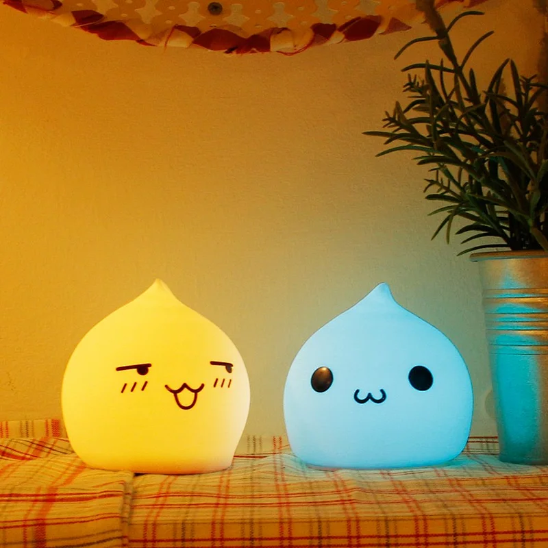 7 Color Night Light LED Patted Silicone Lovely Animal Small Night Light