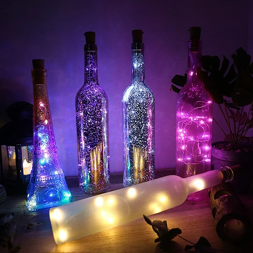 Solar Bottle Cork-Saped String Starry Light 10 LEDs Night Light Fairy Christmas Shining Decoration Party Lights