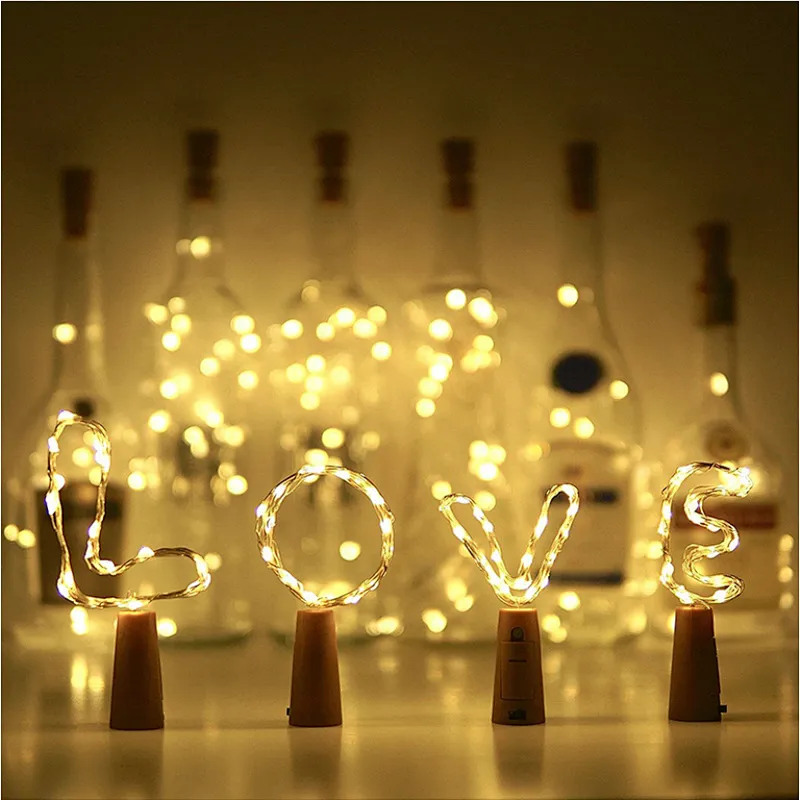 Solar Bottle Cork-Saped String Starry Light 10 LEDs Night Light Fairy Christmas Shining Decoration Party Lights