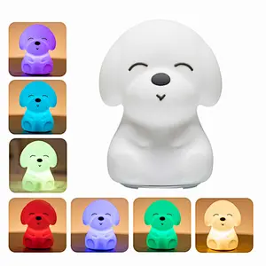 7 Color Night Light LED Patted Silicone Lovely Animal Small Night Light