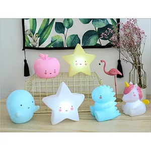 Lovely Colorful Vinyl Cloud Star Ice Cream Animal LED Night Light