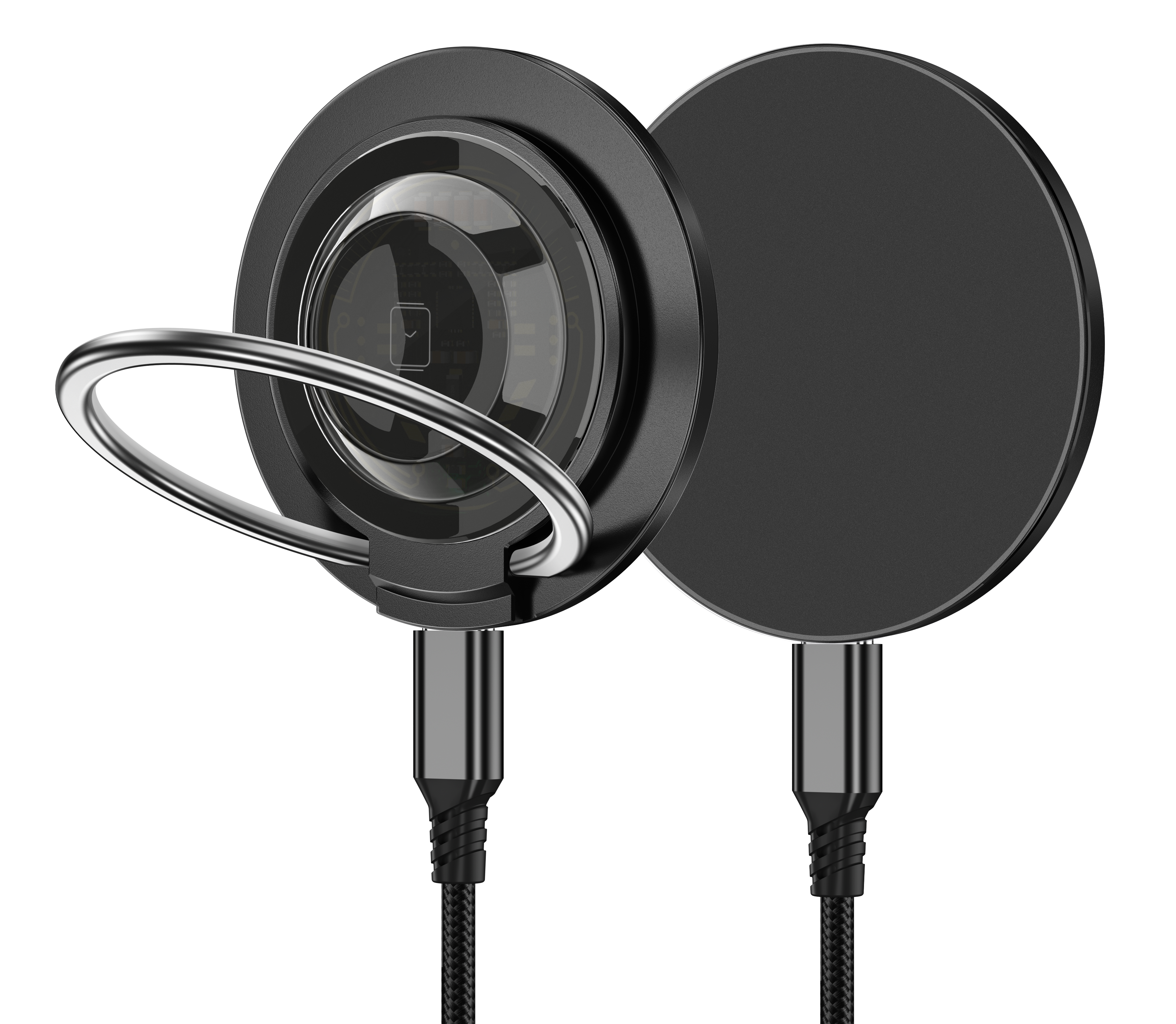 3-in-1 15W Magnetic wireless charger +2.5W watch charger ring  phone holder for Apple Watch and iPhone 17~12