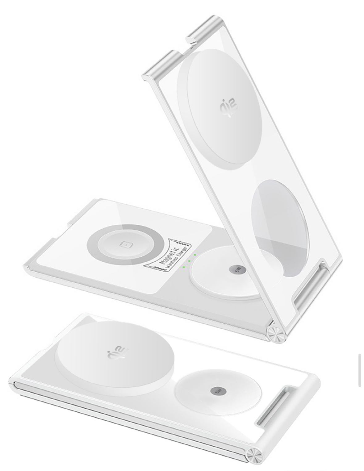 3-in-1 Foldable Magnetic Wireless charger for iPhone17~12‚Apple Watch‚ and Airpods