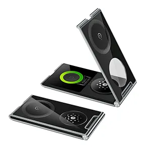 33W 4-in-1 Foldable Magnetic Wireless charger for iPhone17~12‚Apple Watch‚ and Airpods