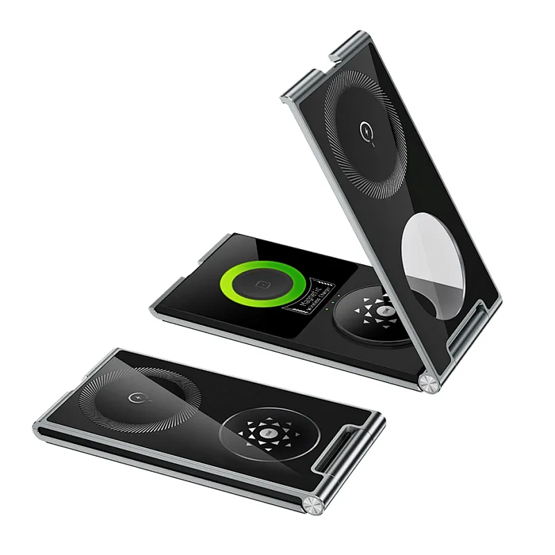 iPhone17~12, Apple Watch, Airpods 용 33W 4-in-1 접이식 마그네틱 무선 충전기