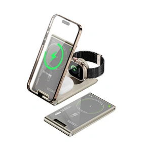 3-in-1 Foldable Magnetic Wireless charger for iPhone17/16/15/14/13/12‚Apple Watch‚ and Airpods