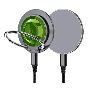 3-in-1 15W Magnetic wireless charger +2.5W watch charger ring  phone holder for Apple Watch and iPhone 17~12