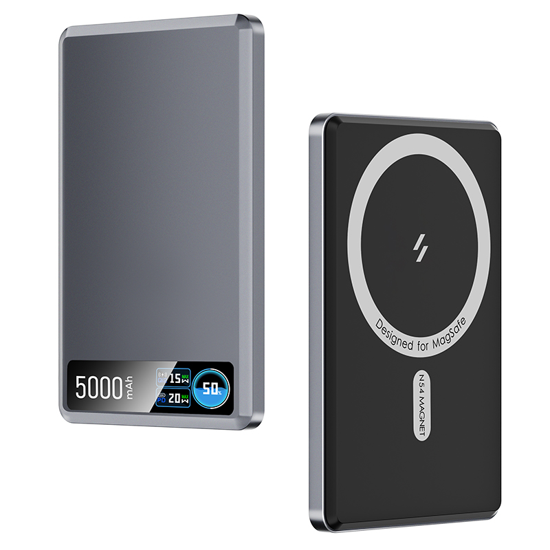 TFT 디스플레이 울트라 슬림 인텔리전트 자기 무선 배터리 팩 5000mAh