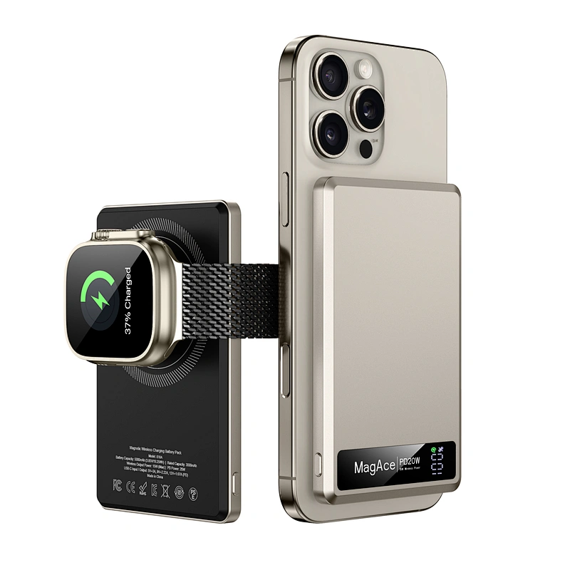 3-in-1 Ultra Slim Magnetic Wireless Power bank 10000mAh