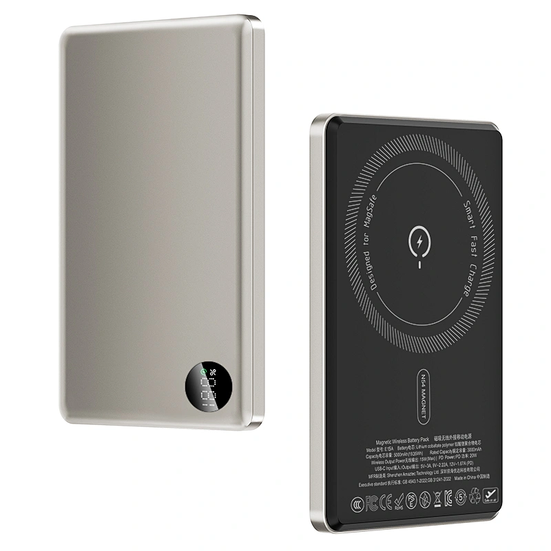 Ultra Slim Magnetic Wireless Power bank 5000mAh