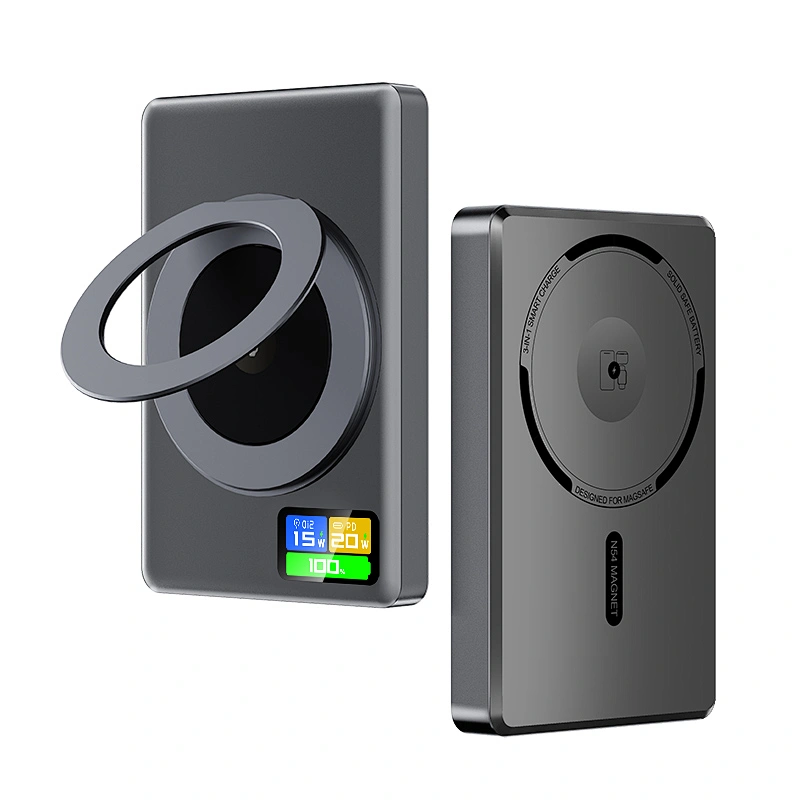 Multifunctional Intelligent Magnetic Wireless Power bank  with Finger Ring‚ 10000mAh+PD20W+MagSafe 15W+iWatch 5W