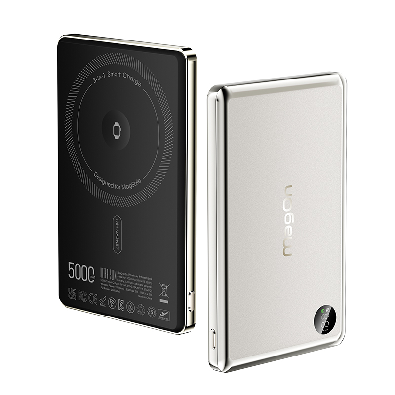 3-in-1 Ultra Slim Magnetic Wireless Power bank 5000mAh