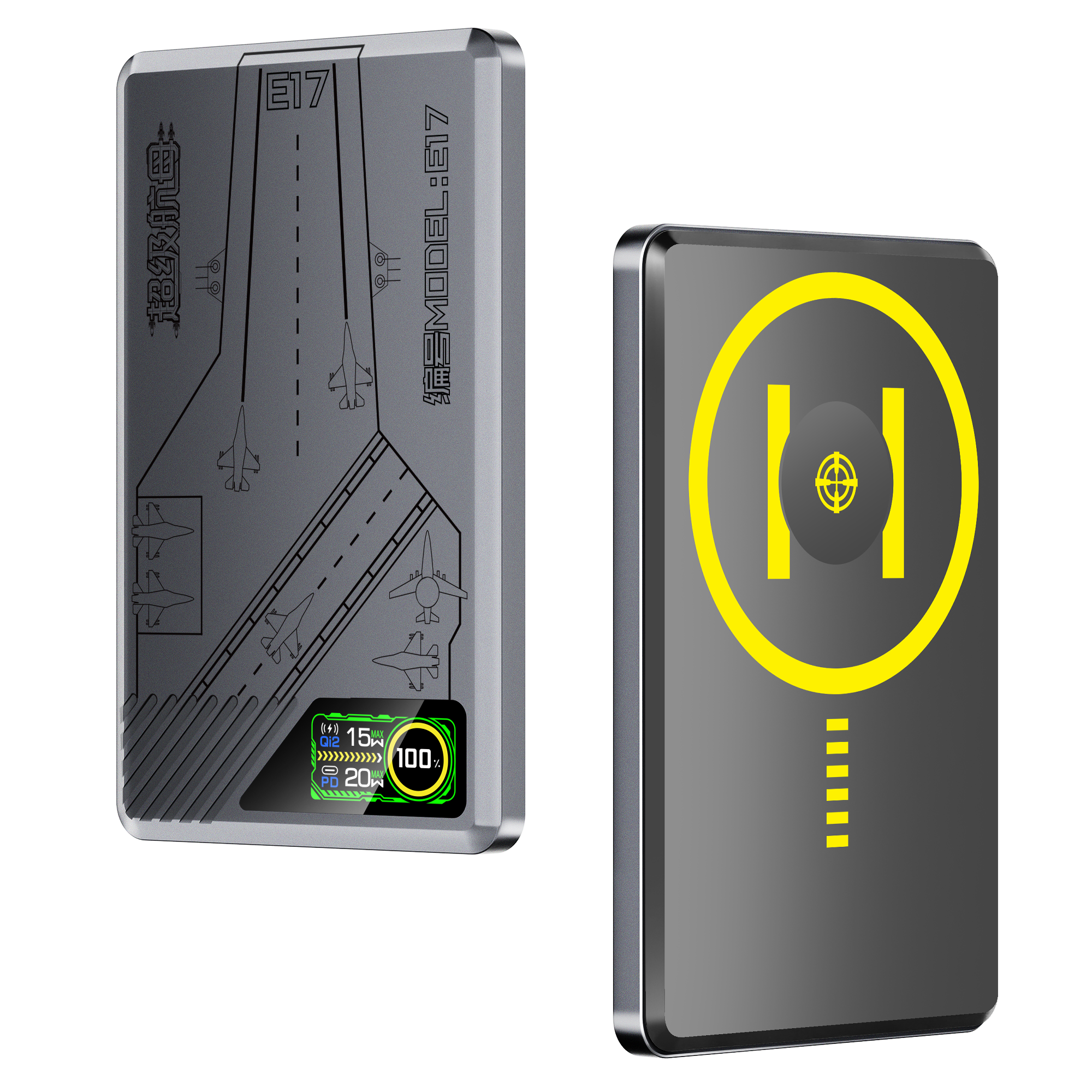 3-in-1인텔리전트 TFT  디스플레이 울트라 슬림 자기 무선 배터리 팩 5000mAh