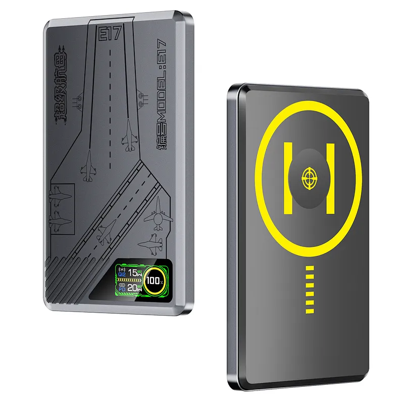 3-in-1인텔리전트 TFT  디스플레이 울트라 슬림 자기 무선 배터리 팩 5000mAh