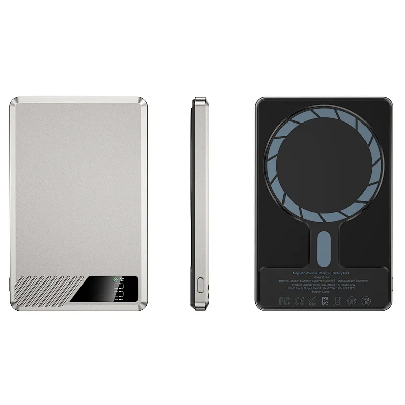 Ultra Slim Intelligent Magnetic Wireless Power bank 5000mAh