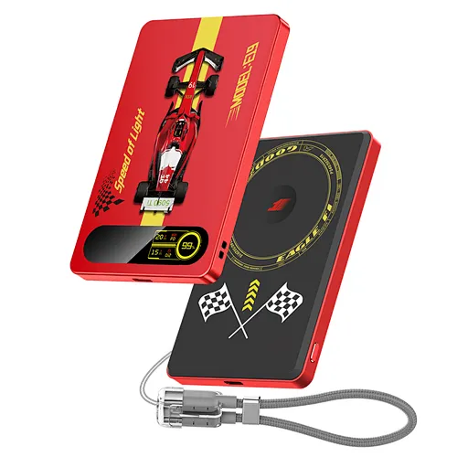 3-in-1 Intelligent TFT Display Ultra Slim Magnetic Wireless Power bank 5000mAh