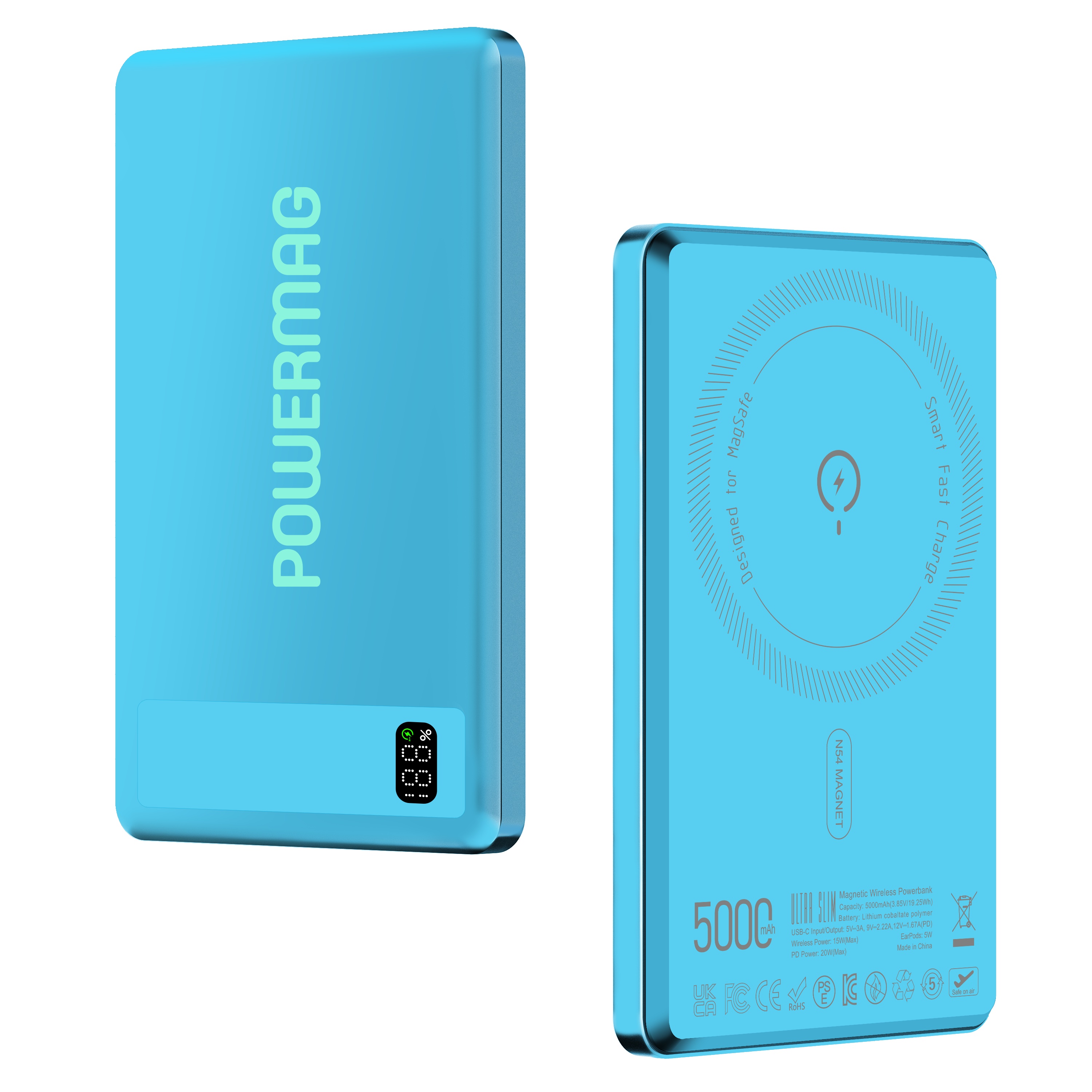 울트라 슬림 자기 무선 배터리팩 5000mAh