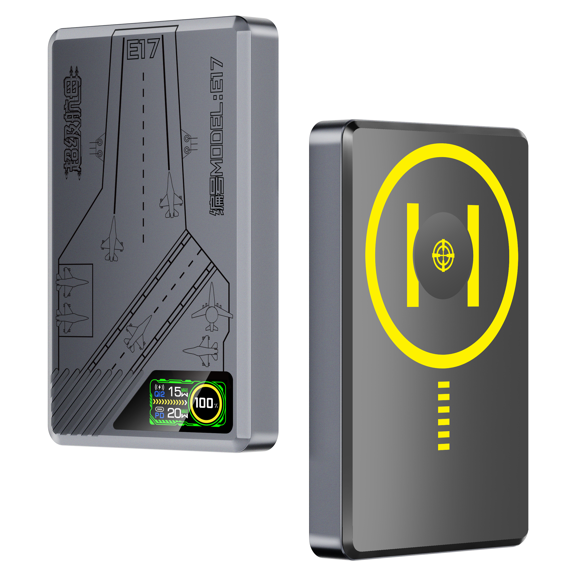 3-in-1 Intelligent TFT Display Ultra Slim Magnetic Wireless Power Bank 10000mAh