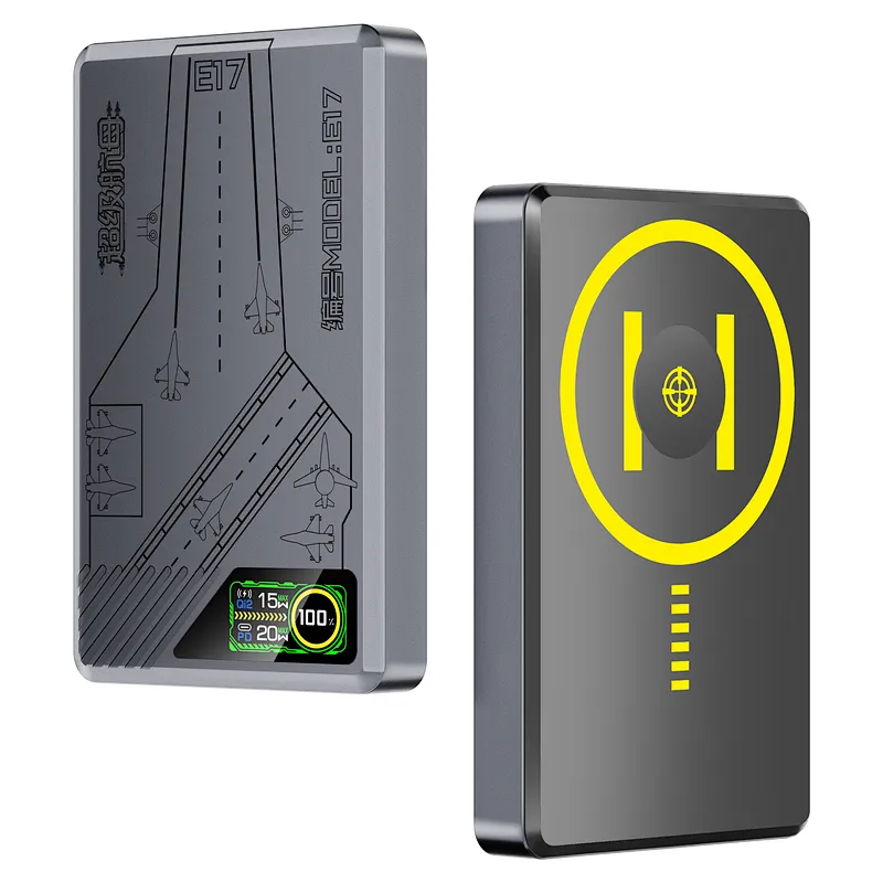 3-in-1 Intelligent TFT Display Ultra Slim Magnetic Wireless Power Bank 10000mAh