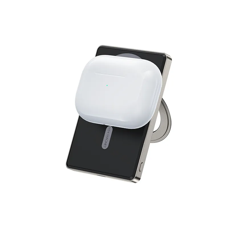 핑거링이 있는 다기능 지능형 자기 무선 배터리 팩, 9000mAh+PD20W+MagSafe15W+iWatch 5W