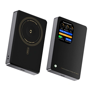 3-in-1 지능형 TFT 디스플레이 울트라 슬림 자기 무선 파워 뱅크 10000mAh