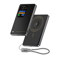 3-in-1 Intelligent TFT Display Ultra Slim Magnetic Wireless Power Bank 5000mAh