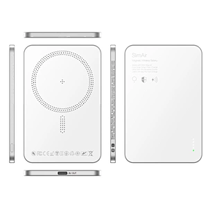 Ultra Slim Intelligent Magnetic Wireless Power Bank 3000mAh for iPhone MagSafe /AirPods