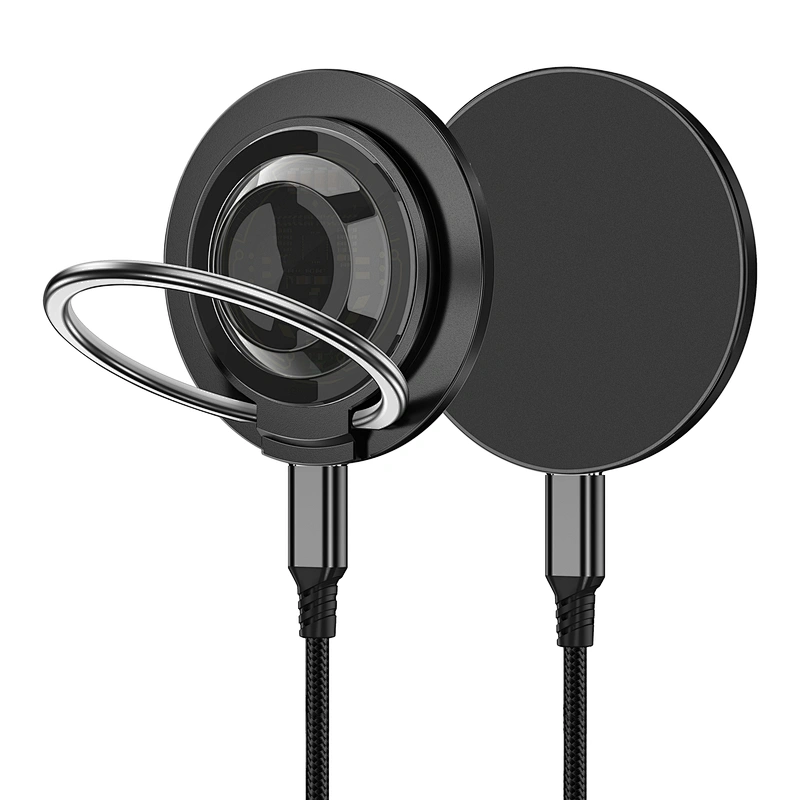 3-in-1 15W Magnetic wireless charger +2.5W watch charger ring  phone holder for iPhone/AirPods/iWatch