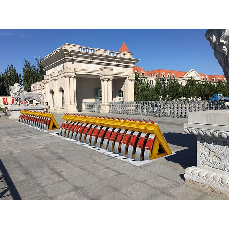 Three meter automatic electric hydraulic anti-terrorist shallow mounted road blocker