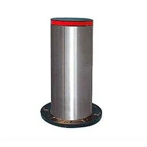 Automatic retractable hydraulic stainless steel security bollard with LED light 219mm cylinder for vehicle access control