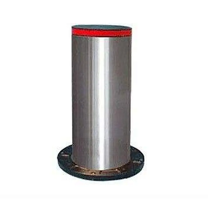 Automatic retractable hydraulic stainless steel security bollard with LED light 219mm cylinder for vehicle access control