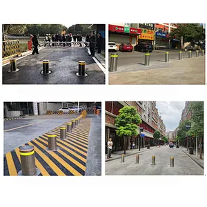 Electric Control System Semi-automatic Bollard Anti-collision Stainless Steel Road Bollard