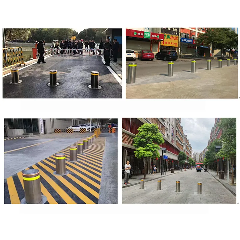 Electric Control System Semi-automatic Bollard Anti-collision Stainless Steel Road Bollard