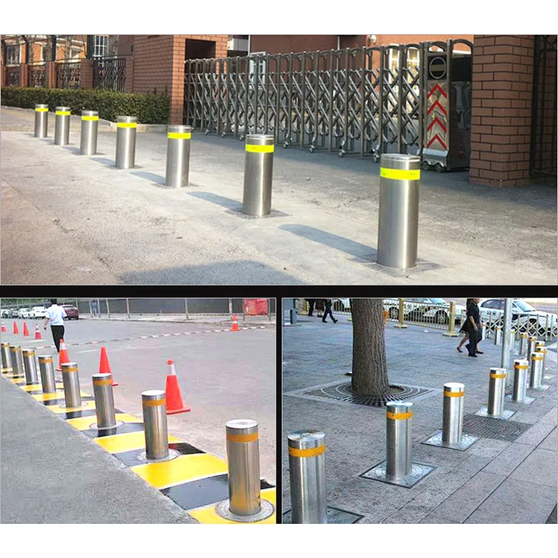 Durable Traffic Barrier Hydraulic Bollards/ Outdoor Road Bollards/ Automatic Bollard With Light