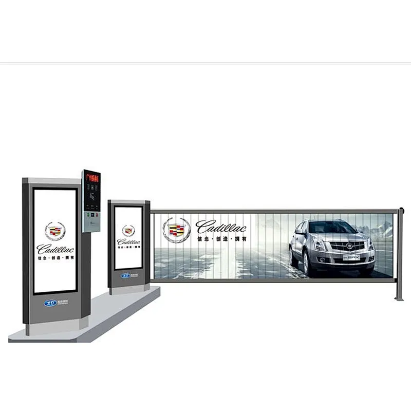 New innovative car park barrier boom advertising barrier gate with light box