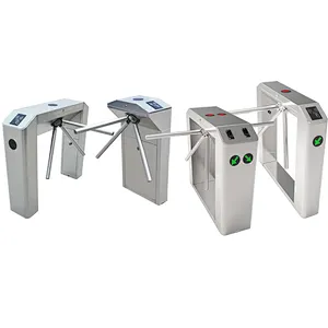 Waterproof Semi - Auto Tripod Turnstile Security Gate with RFID Card Reader