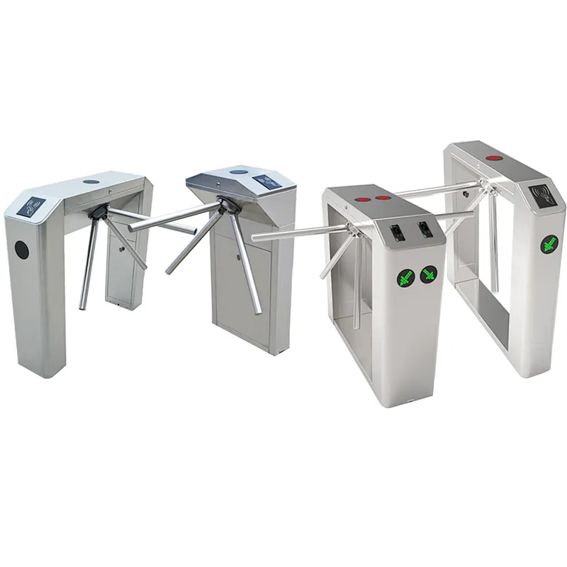 Waterproof Semi - Auto Tripod Turnstile Security Gate with RFID Card Reader