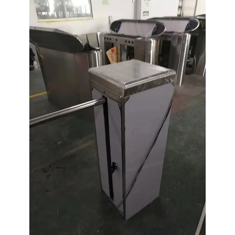 Stainless Steel Cabinet Sliding Gate Design Automatic Turnstile with Single Swing Arm
